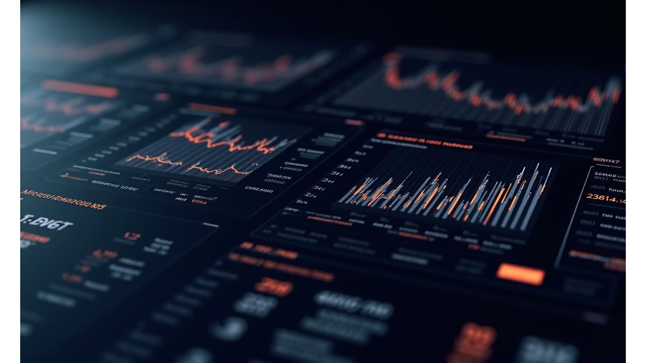 Interactive dashboard displaying a complex tokenomics model with charts and real-time calculations in a futuristic theme.